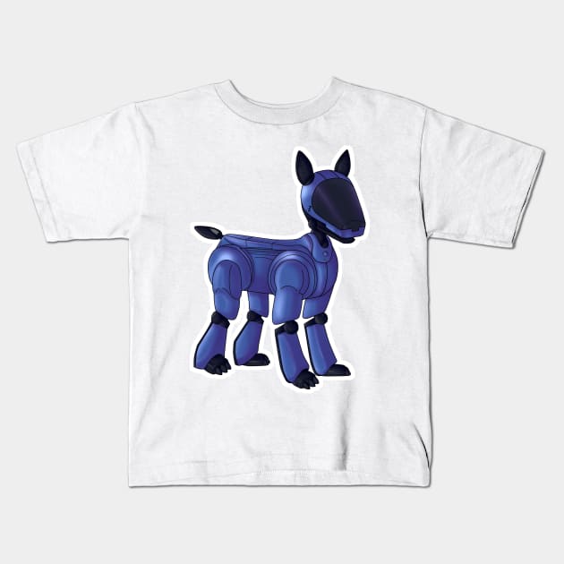 Aibo ERS-210 (Cyber Blue) Kids T-Shirt by ThreeChance